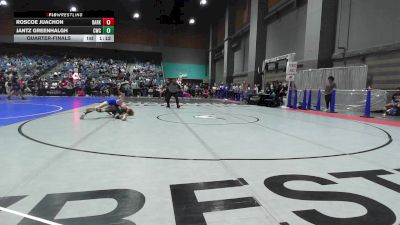 101 lbs Quarterfinal - Roscoe Juachon, Dark Knights Wrestling Club vs Jantz Greenhalgh, Carbon Wrestling Club