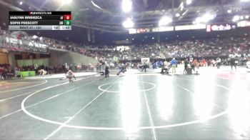 120 lbs Champ. Round 1 - Jaslynn Bribiezca, American Falls vs Sophi Prescott, Jerome
