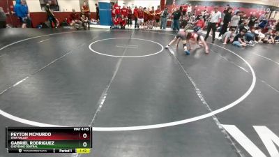 126 lbs Cons. Round 4 - Gabriel Rodriguez, Cheyenne Central vs Peyton McMurdo, Star Valley