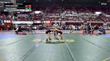 G - 115 lbs Champ. Round 2 - Halle Downey, Whitehall/Harrison Girls vs Piper Gershmel, Billings Senior High School Girls