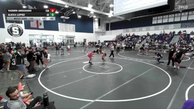 140 lbs Cons. Round 1 - Alexa Lopez, Artesia Highschool vs Yasmin Anguiano, Temple
