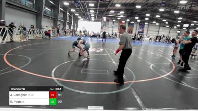 95 lbs Round Of 16 - James Gallagher, Triumph Blue vs Brody Page, Illinois Orange & Blue