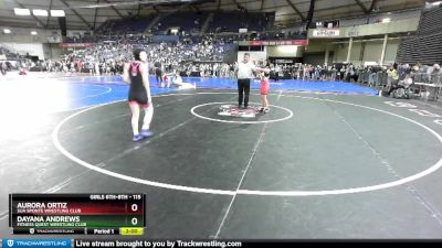 115 lbs Champ. Round 1 - Aurora Ortiz, Sua Sponte Wrestling Club vs Dayana Andrews, Fitness Quest Wrestling Club