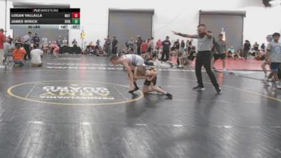 90 lbs Rr Rnd 2 - Logan Vallalla, Mat Warriors White - BHSE vs James Wirick, Revival Jokers - BHSE