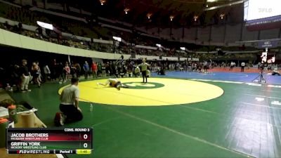 National 6-8 115 Cons. Round 3 - Griffin York, Hickory Wrestling Club vs Jacob Brothers, Fauquier Wrestling Club