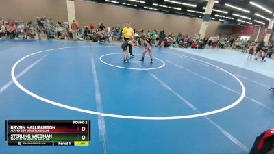 67-71 lbs Round 2 - Sterling Wiegman, Texas Elite Wrestling Club vs Brysin Halliburton, Alamo City Wrestling Club