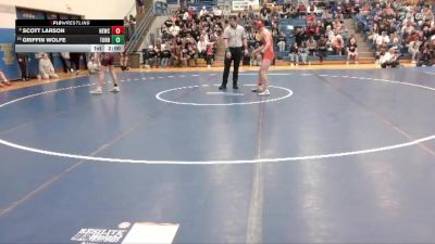 138 lbs Champ. Round 1 - Griffin Wolfe, Torrington vs Scott Larson, Newcastle