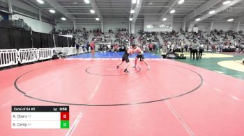 182 lbs Consi Of 64 #2 - Adam Oberc, CT vs Benjamin Camp, KY