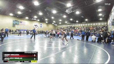 190 lbs 5th Place Match - Herby Hinojosa, South vs Akhilleus Ornelas, Bullard