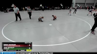 60-64 lbs Cons. Semi - Emma Vaughan, Bonner Springs Wrestling Club vs Dixie Beasley, Tennessee