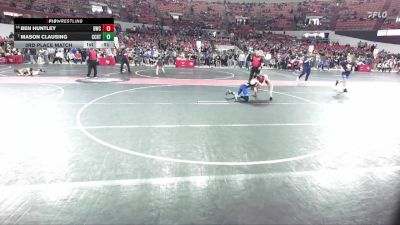 100 lbs 3rd Place Match - Mason Clausing, Askren Wrestling Academy vs Ben Huntley, Brillion Wrestling Club