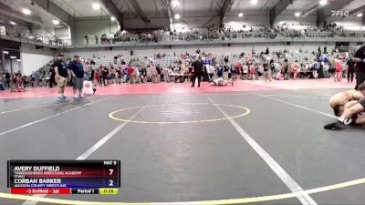 87 lbs Quarterfinal - Corban Barker, Jackson County Wrestling vs Avery Duffield, Thoroughbred Wrestling Academy (TWA)