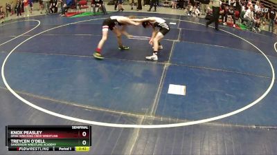 75 lbs Semifinal - Knox Peasley, Omak Wrecking Crew Wrestling vs Treycen O`Dell, Sanderson Wrestling Academy