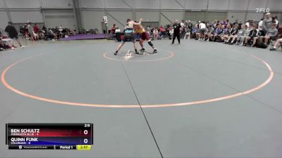 215 lbs Round 2 (8 Team) - Ben Schultz, Minnesota Blue vs Quinn Funk, Colorado