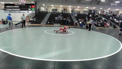 132 lbs 5th Place Match - Lincoln Unger, Lincoln Southeast vs Logan Svoboda, NWTC