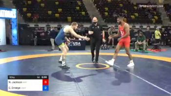 92 kg Quarterfinal - Nathan Jackson, New York Athletic Club vs Chris Droege, Compound Wrestling- Great Lakes Regional Training Center