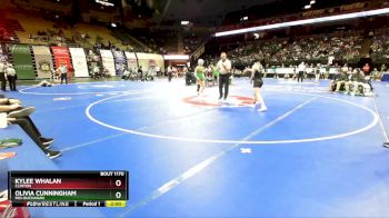 100 Class 1 lbs Quarterfinal - Olivia Cunningham, Mid-Buchanan vs Kylee Whalan, Clinton