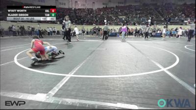 46 lbs Round Of 16 - Wyatt Worth, Collinsville Cardinal Youth Wrestling vs Slader Gibson, Team Guthrie Wrestling