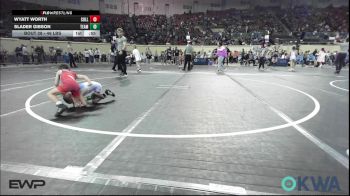 46 lbs Round Of 16 - Wyatt Worth, Collinsville Cardinal Youth Wrestling vs Slader Gibson, Team Guthrie Wrestling