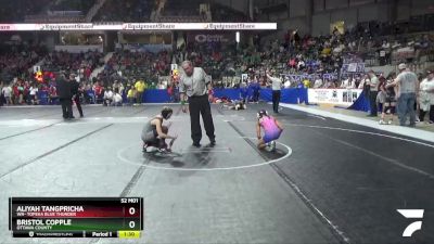 85 lbs Quarterfinal - Bristol Copple, Ottawa County vs Aliyah Tangpricha, WR- Topeka Blue Thunder