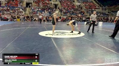 133 lbs Cons. Round 1 - Nolan Maus, West Fargo vs Dane Nelson, Bismarck Century