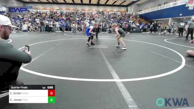 61 lbs Quarterfinal - Corbin Green, Team Guthrie Wrestling vs Canyon Jones, Tecumseh Youth Wrestling