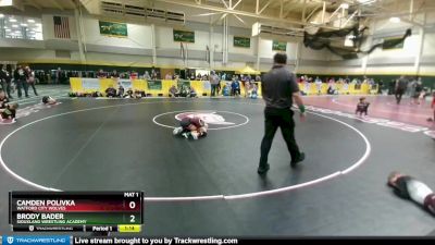 65 lbs Quarterfinal - Brody Bader, Siouxland Wrestling Academy vs Camden Polivka, Watford City Wolves