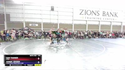 215 lbs Quarterfinal - Sam Tanner, Utah vs Soren Jensen, Champions Wrestling Club