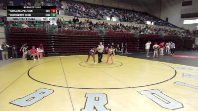130 lbs Quarterfinal - Guadalupe Jose, Greenwood vs Chrisette Nick, Stratford