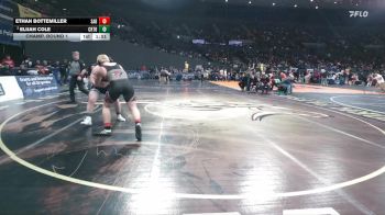 5A Boys 215 lbs Champ. Round 1 - Elijah Cole, Crater Boys vs Ethan Bottemiller, South Albany Boys