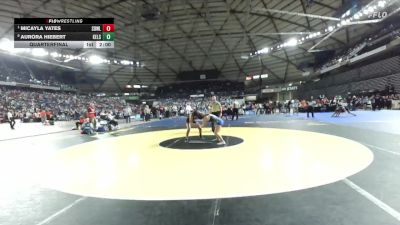 Girls 3A 125 lbs Quarterfinal - Micayla Yates, Sedro-Woolley (Girls) vs Aurora Hiebert, Kelso (Girls)