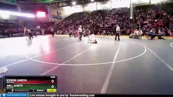 126 lbs 1st Place Match - Kyison Garcia, Boys 6A vs Will Korth, Boys 3A