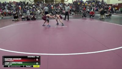 106 lbs 1st Place Match - Cash Carrothers, North Linn vs Huston Hookom, Independence