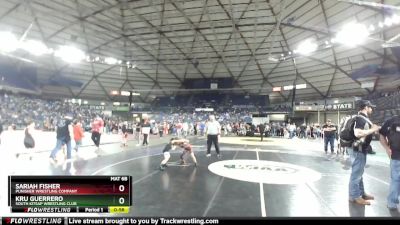 49-52 lbs Round 4 - Sariah Fisher, Punisher Wrestling Company vs Kru Guerrero, South Kitsap Wrestling Club