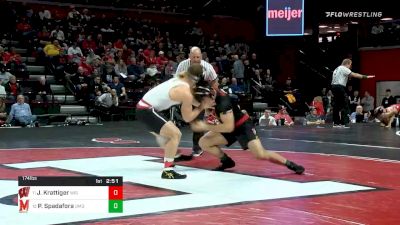 174 lbs Final - Jared Krattiger, Wisconsin vs Philip Spadafora, Maryland