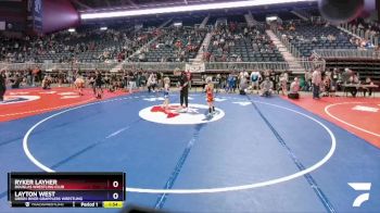 53 lbs Champ. Round 1 - Ryker Layher, Douglas Wrestling Club vs Layton West, Green River Grapplers Wrestling