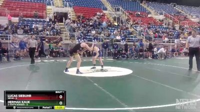 182 lbs Quarterfinals (8 Team) - Herman Kauk, 2-South Border vs Lucas Siebuhr, Velva