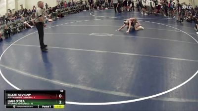 95 lbs Round 5 (6 Team) - Liam O`Dea, Wyoming Renegades vs Blaze Sevigny, South Dakota Thunder