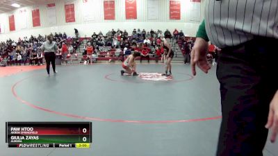 100 lbs Champ. Round 1 - Paw Htoo, Akron Springfield vs Giulia Zayas, Aurora