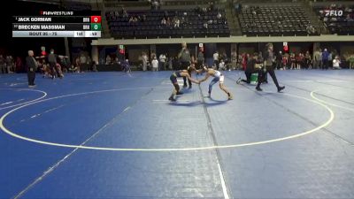 75 lbs Cons. Semi - Jack Gorman, SJO Spartan YWC vs Brecken Massman, Outlaw Wrestling Club