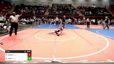 67 lbs Consi Of 8 #2 - Mason Sellers, Tahlequah Wrestling Club vs Braxton Zibell, Dark Cloud Wrestling Club