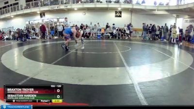 120 lbs Cons. Round 3 - Braxton Troyer, Underground Wrestling Club vs Sebastian Harden, Whiteland Wrestling Club