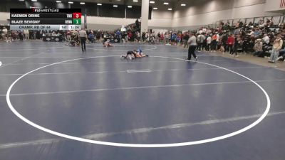 106 lbs Champ. Rd Of 64 - Kaemen Orine, Team Missouri Select vs Blaze Sevigny, Berge Elite Wrestling Academy