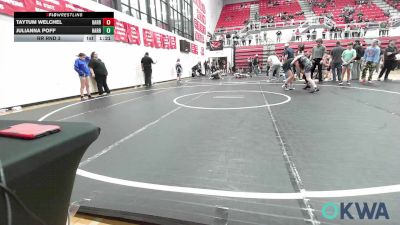 98-105 lbs Rr Rnd 3 - Taytum Welchel, Harrah Little League Wrestling vs Julianna Poff, Harrah Little League Wrestling