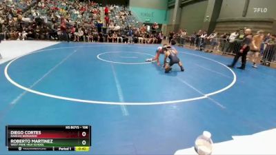 106 lbs Cons. Round 5 - Roberto Martinez, West Park High School vs Diego Cortes, Rancho Bernardo