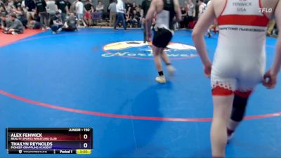 150 lbs Quarterfinal - Alex Fenwick, Reality Sports Wrestling Club vs Thailyn Reynolds, Pioneer Grappling Academy