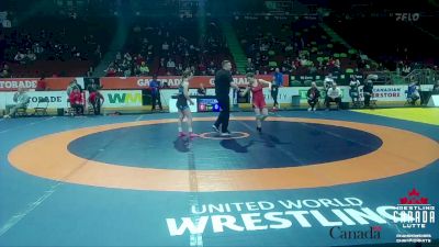 57kg Cons. Round 1 - Hannah Stoneburg, National Capital WC vs Myla Blackshaw, Matmen WC (Kitchener)