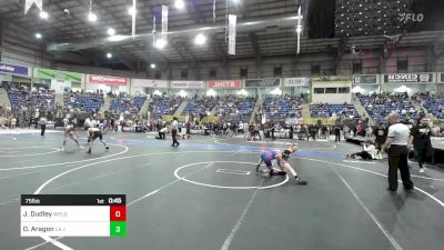 75 lbs Consi Of 8 #2 - Jaxon Dudley, Weld Central Middle School vs Dominik Aragon, La Junta Tigers