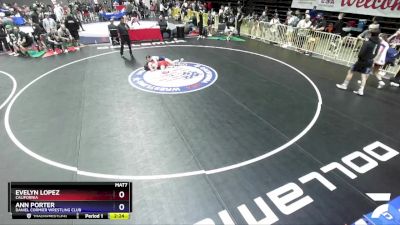 100 lbs Cons. Round 1 - Evelyn Lopez, California vs Ann Porter, Daniel Cormier Wrestling Club