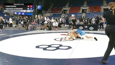 100 lbs Cons. Quarters - Cade Ruckle, Nevada vs Grayson Schroeder, Minnesota